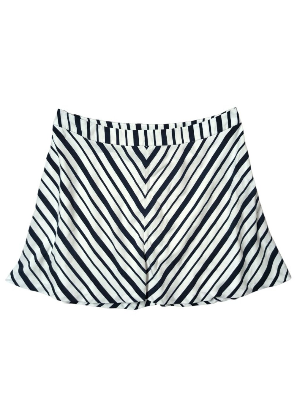 LANE BRYANT Navy Blue & White Chevron Striped A Line Skirt Size 22